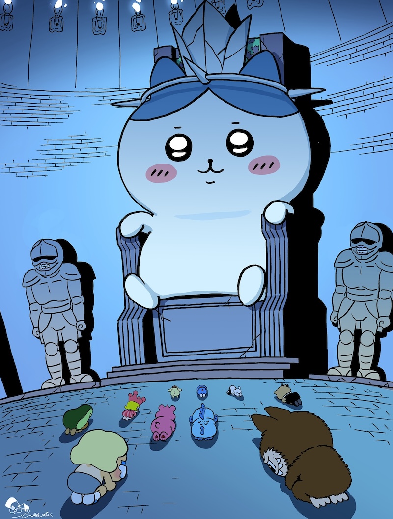Among recently popular characters like CRYBABY and LABUBU, Hachiware is tipped to become the next king of popularity. (Source: Threads@cusonlo)